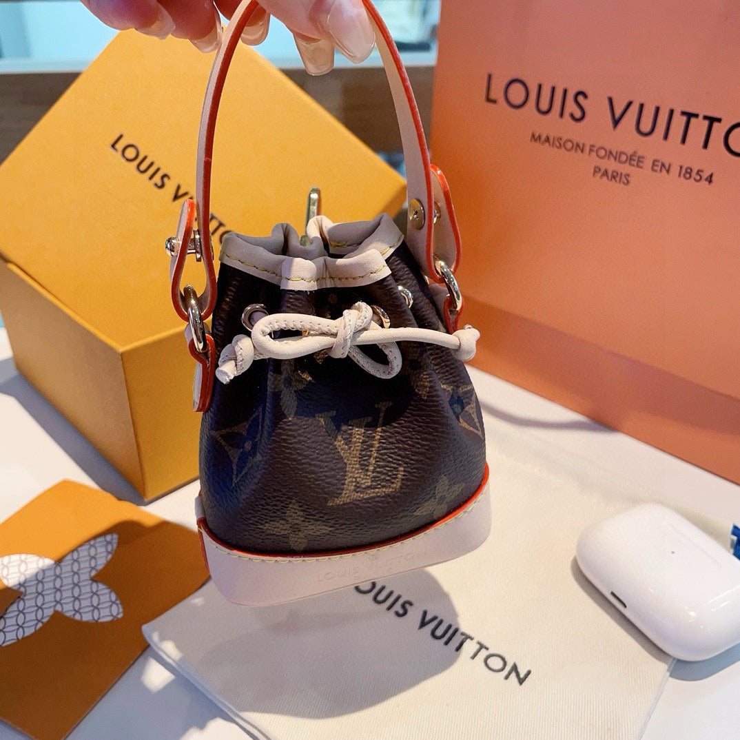 LOUIS VUITTON M00818 Leather Canvas Mini Bag Bag Charm