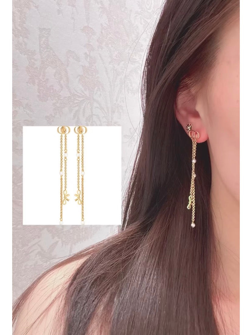 Bow Tassel Earrings