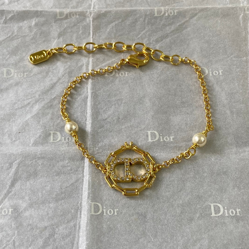 DIOR P75 Crystal Bow Necklace