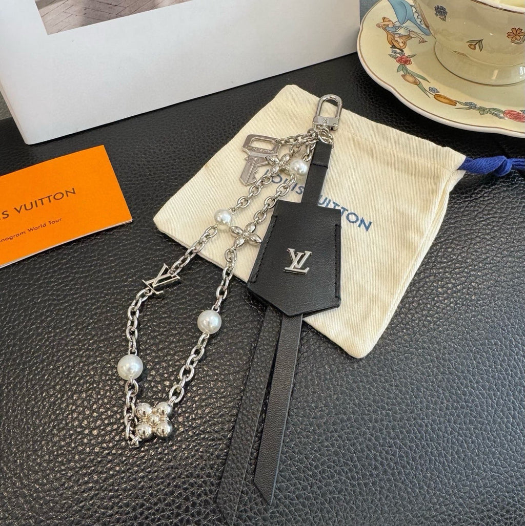 LOUIS VUITTON Logo Bag Charm Keychain