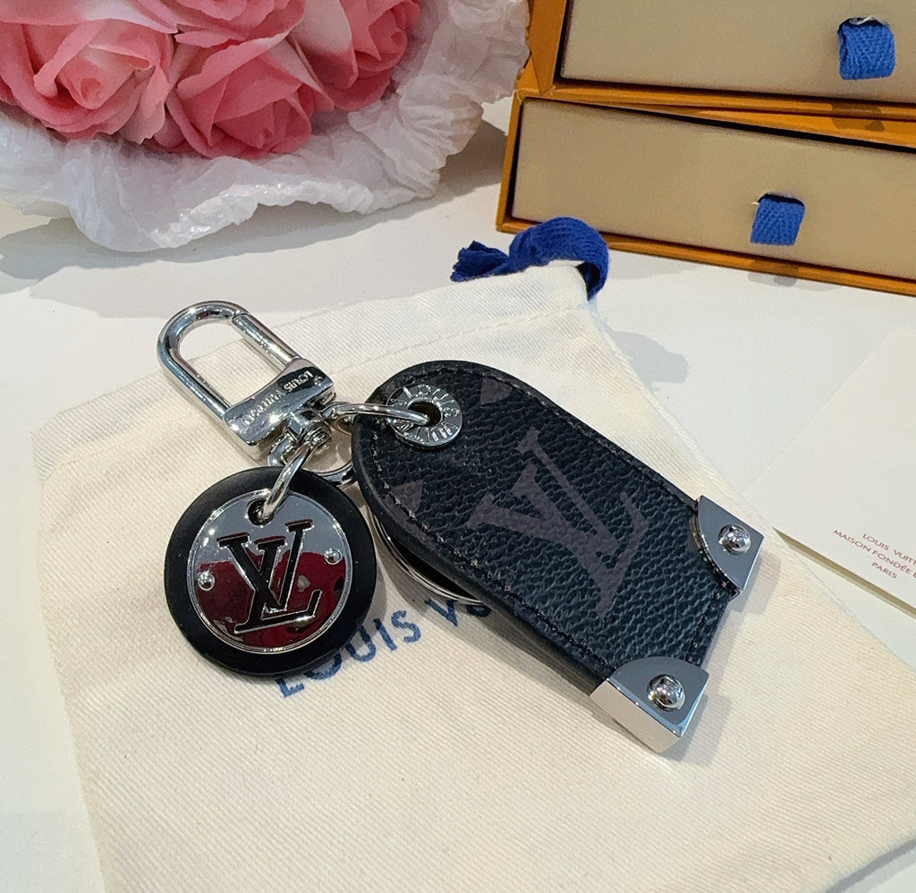 LOUIS VUITTON Logo Bag Charm Keychain