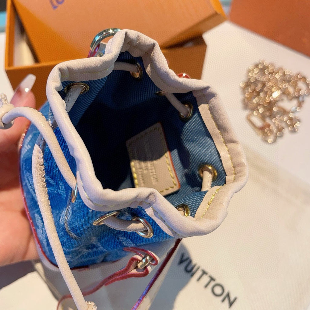 LOUIS VUITTON Denim Mini Bag Bag Charm