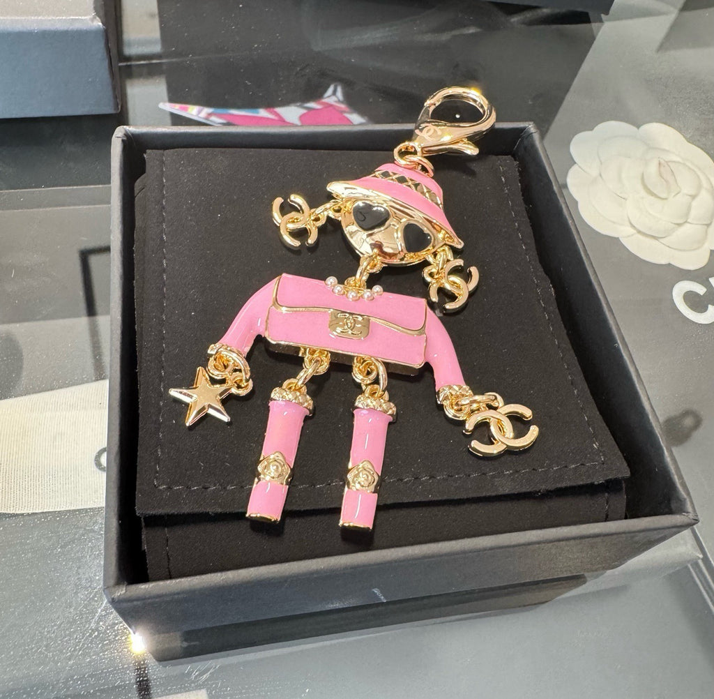 CHANEL Metal Bag Charm Keychain