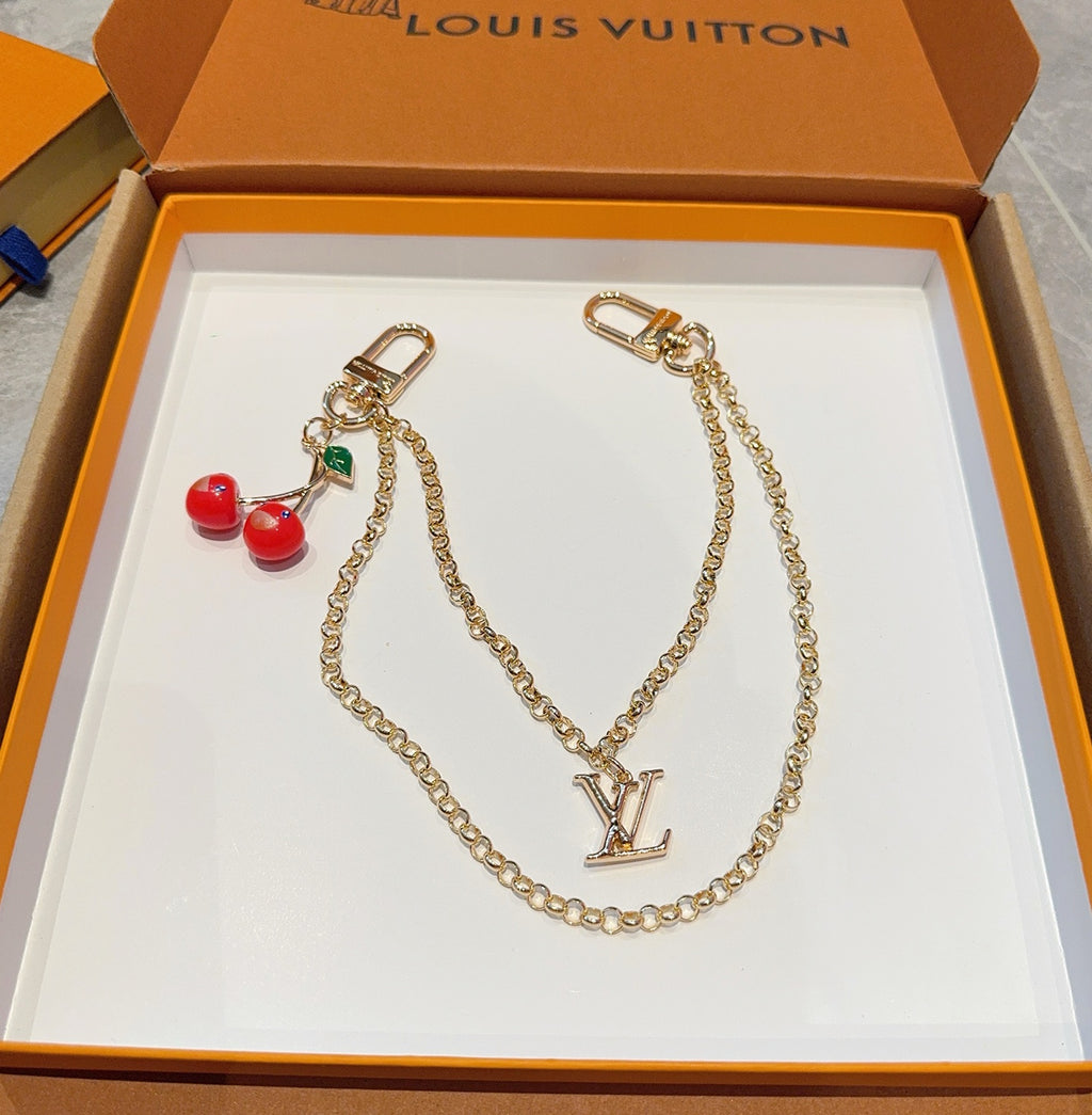 LOUIS VUITTON Logo Bag Charm Keychain
