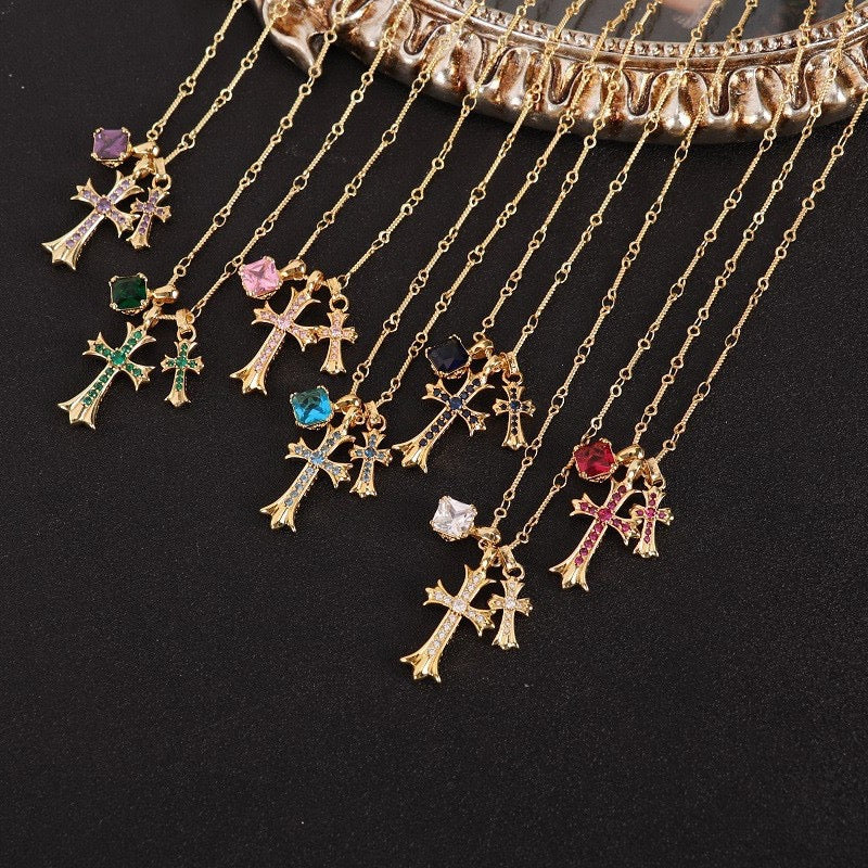 Crystal Cross Necklace