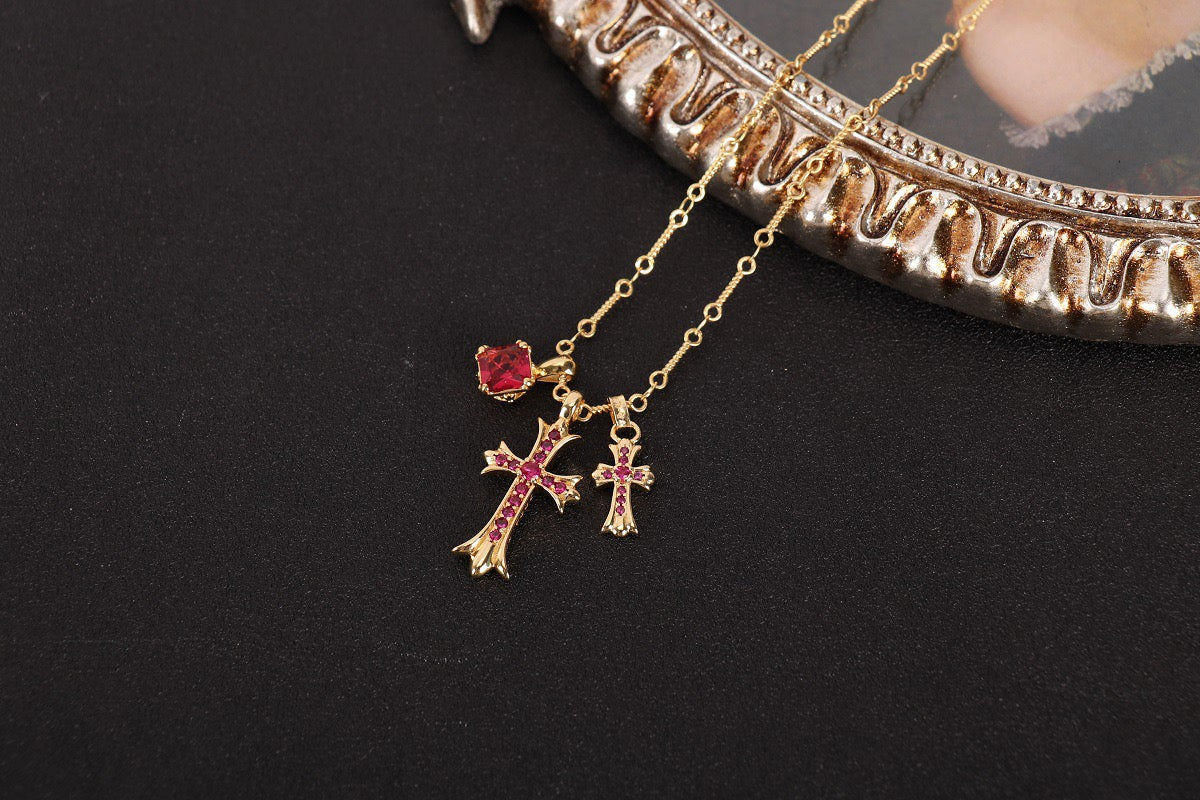 Crystal Cross Necklace