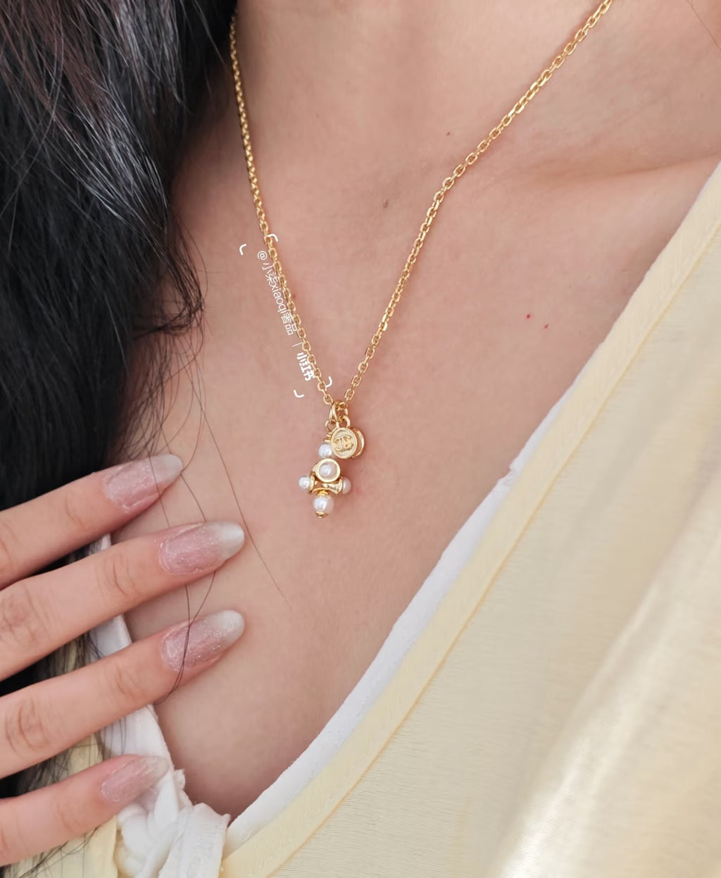 CHANEL Pearl Double-C Pendant Necklace