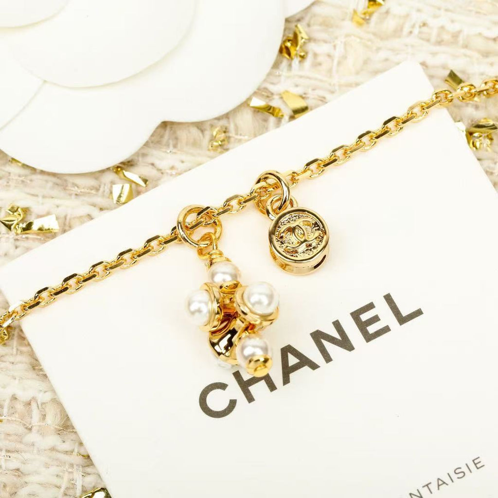 CHANEL Pearl Double-C Pendant Necklace