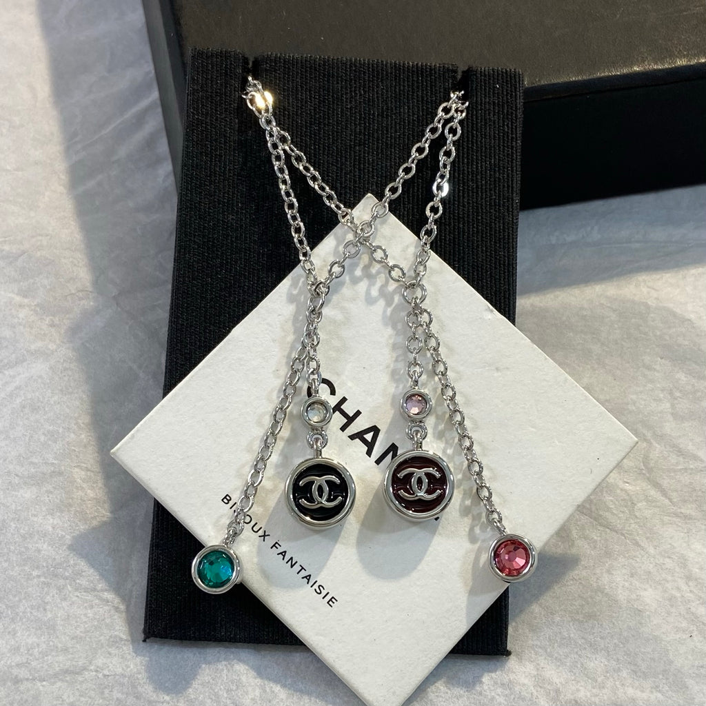 SWAROVSKI Crystal Enamel Tassel Necklace