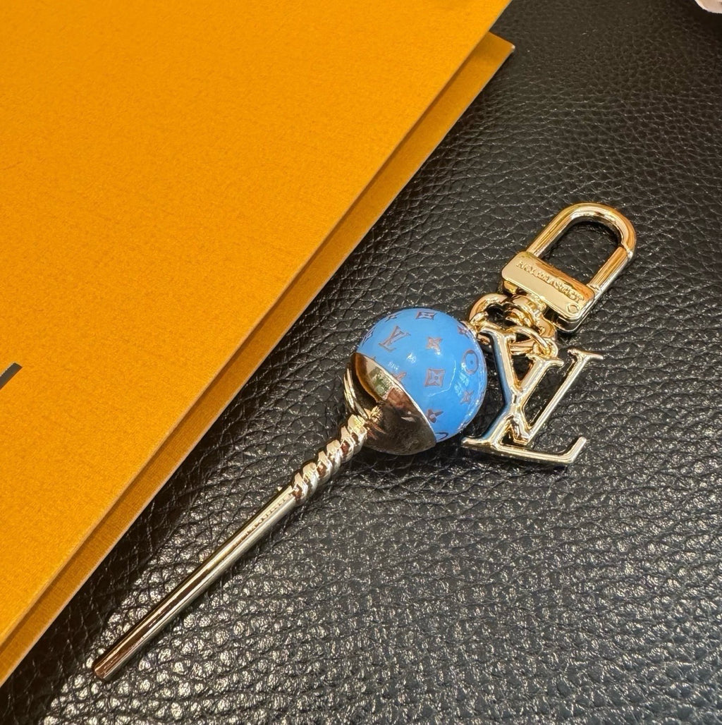 LOUIS VUITTON Canvas Logo Bag Charm Keychain