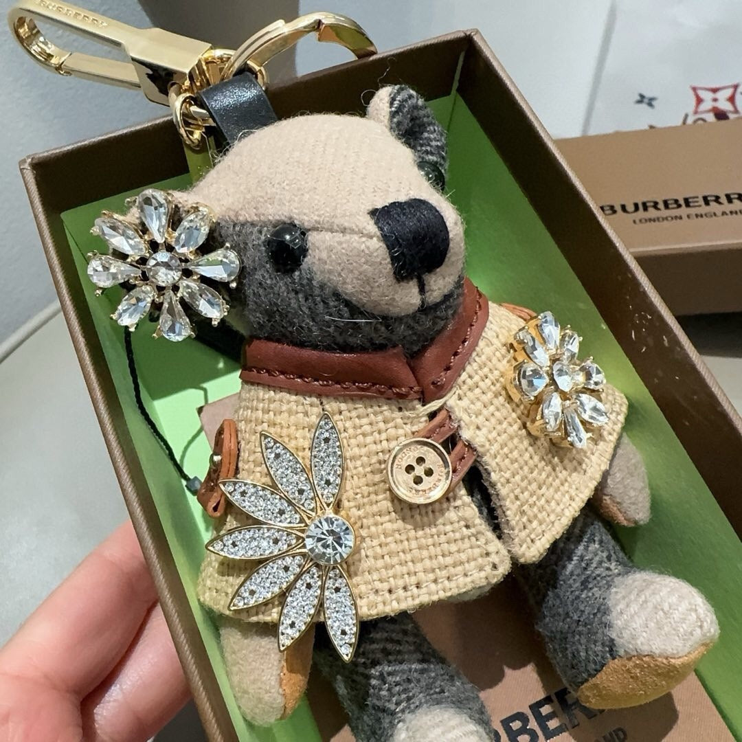 BURBERRY Metal Bag Charm Keychain