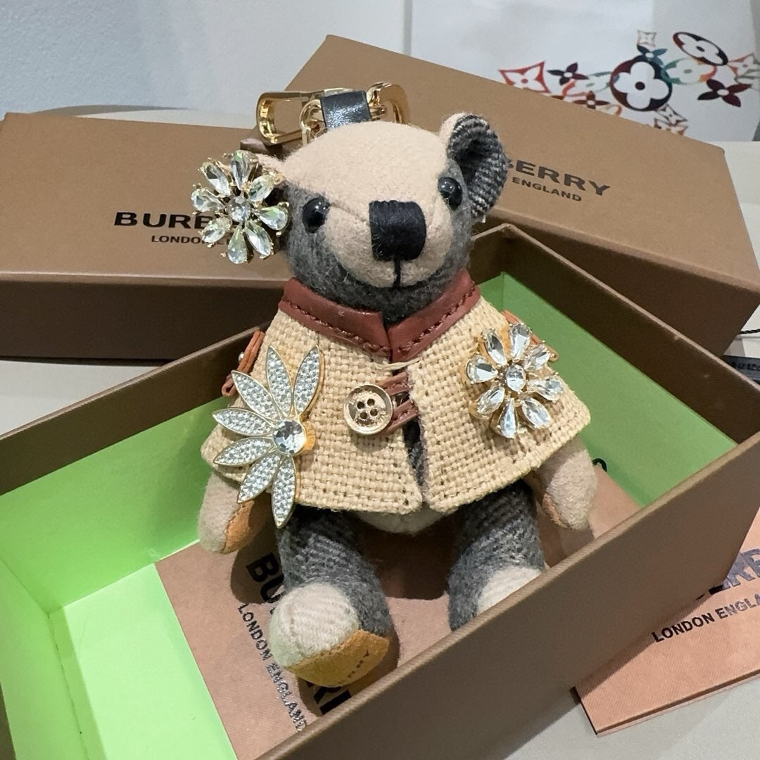 BURBERRY Metal Bag Charm Keychain