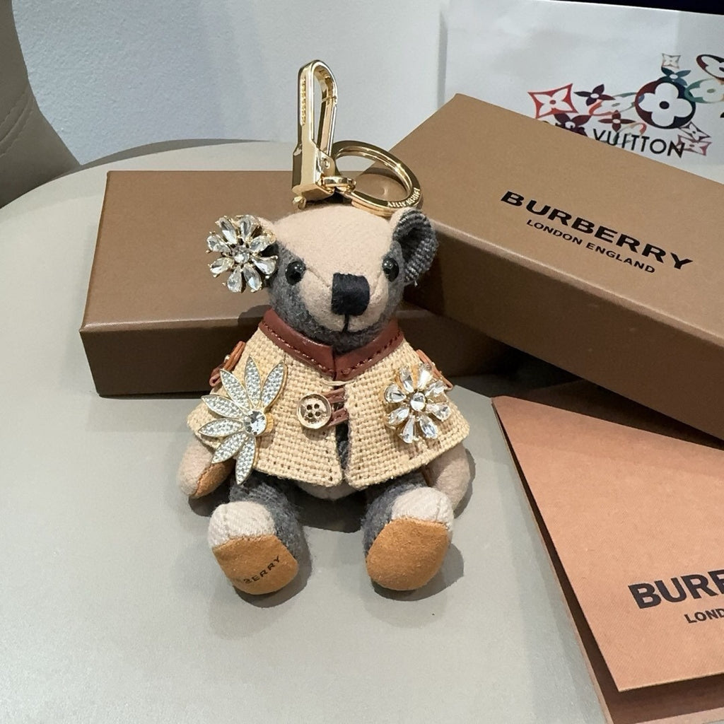BURBERRY Metal Bag Charm Keychain