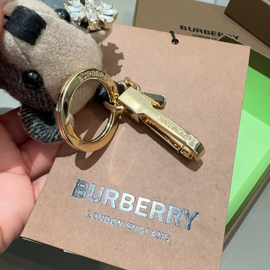 BURBERRY Metal Bag Charm Keychain