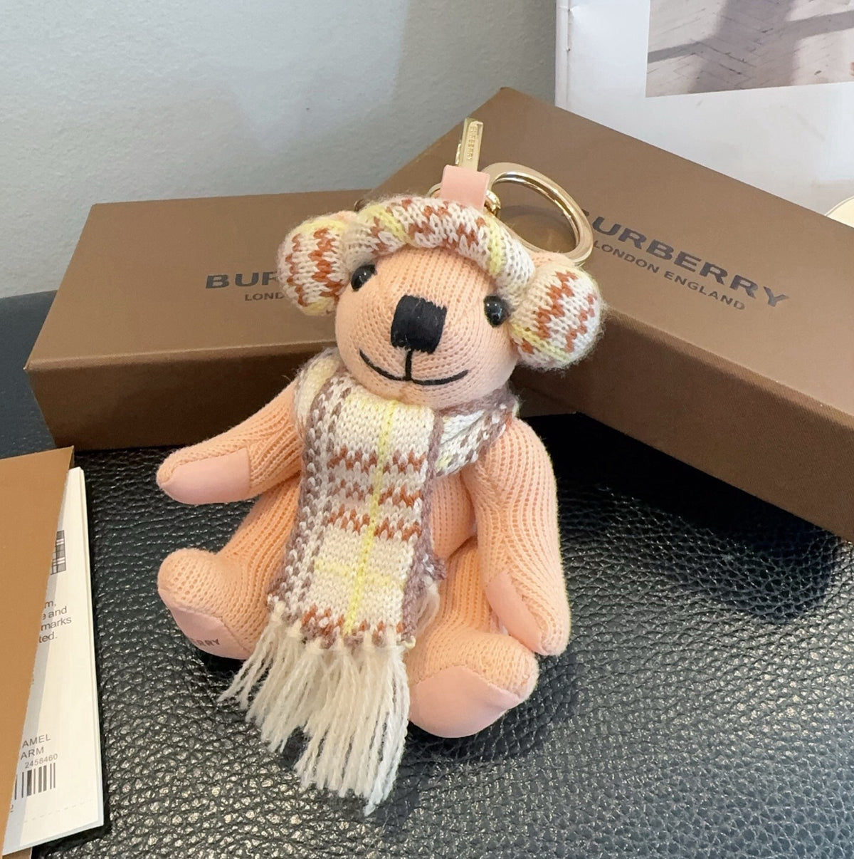 BURBERRY Metal Bag Charm Keychain