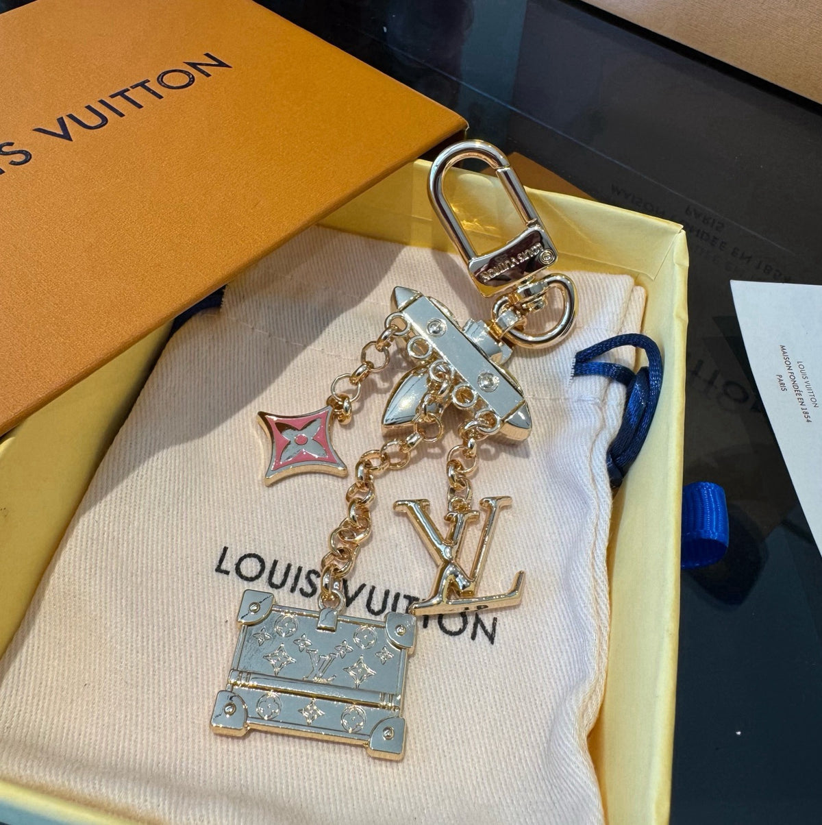 Flower Bag Charm Keychain