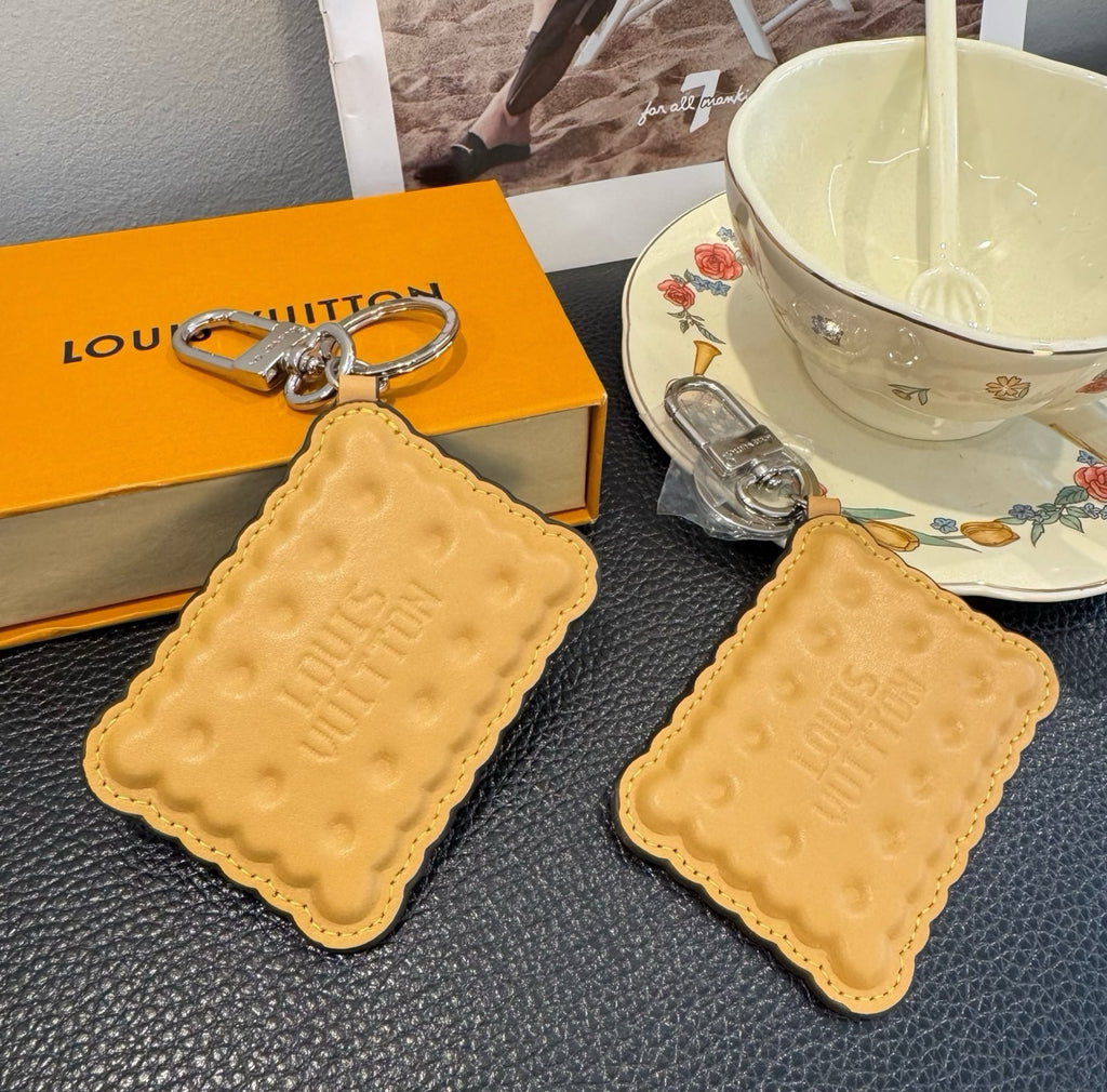 LOUIS VUITTON Canvas Logo Bag Charm Keychain