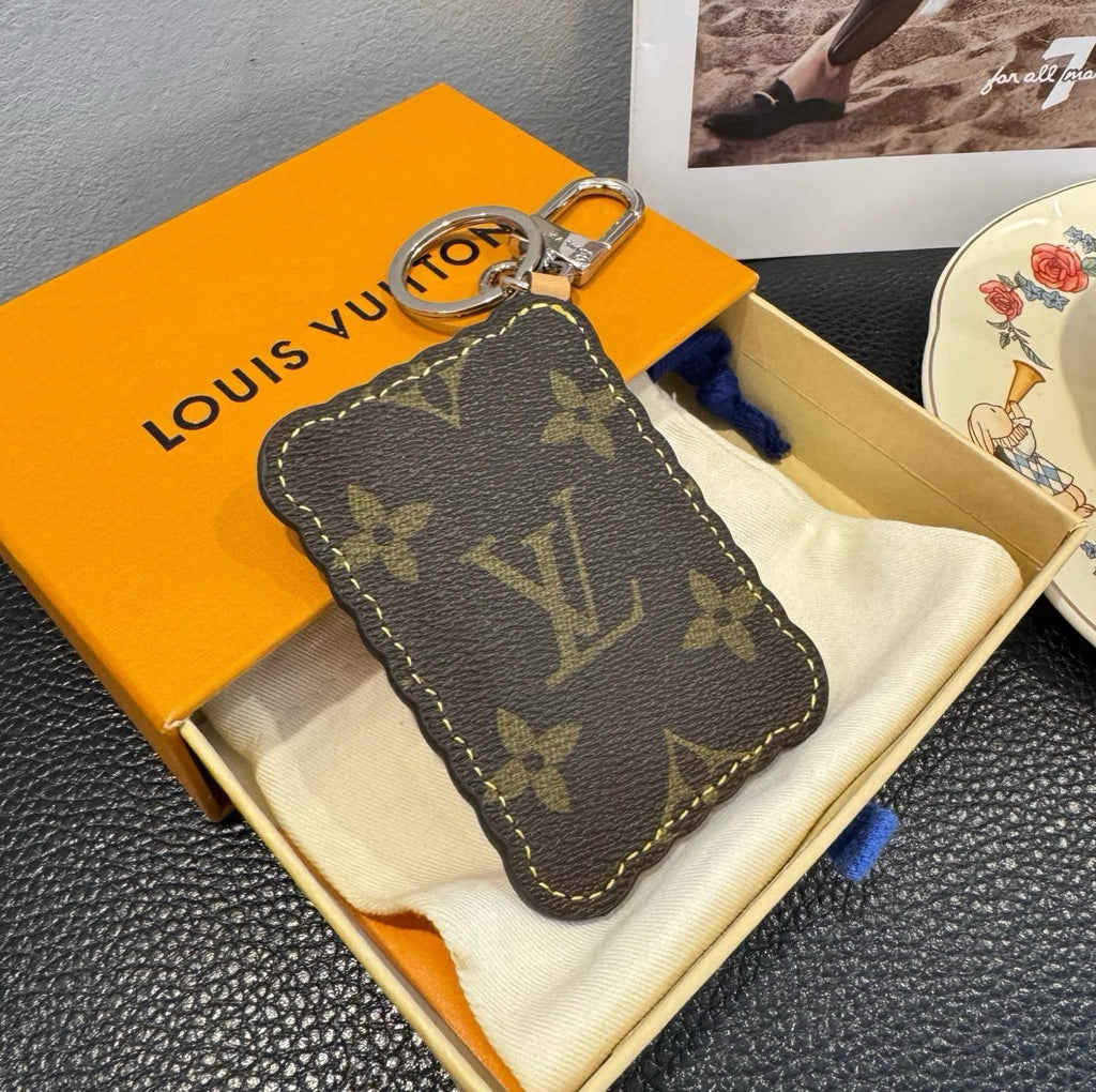 LOUIS VUITTON Canvas Logo Bag Charm Keychain