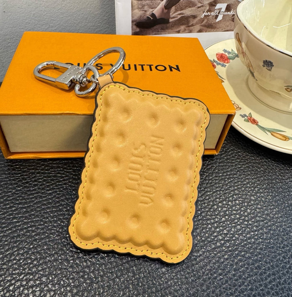 LOUIS VUITTON Canvas Logo Bag Charm Keychain