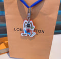 LOUIS VUITTON Metal Logo Bag Charm Keychain