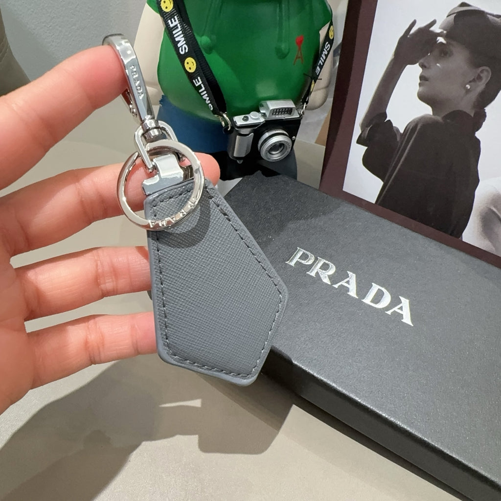PRADA Logo Bag Charm Keychain