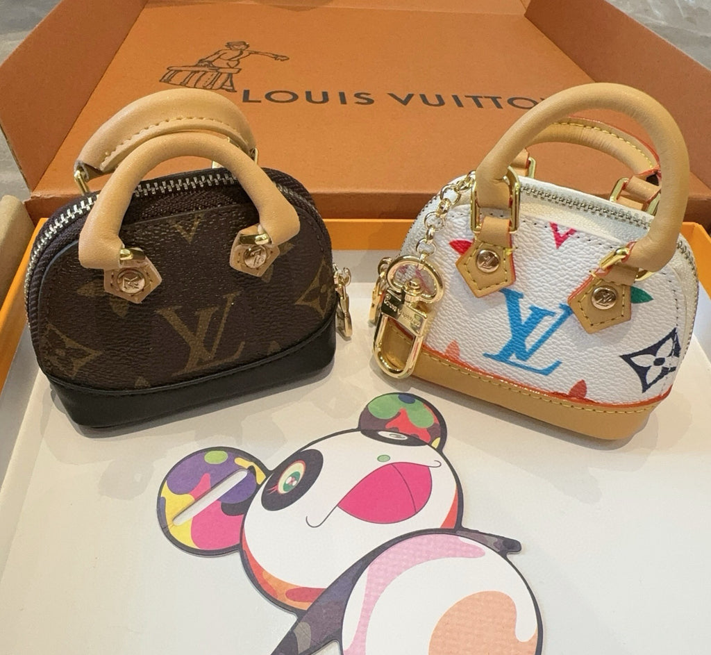 LOUIS VUITTON Canvas Metal Mini Bag Bag Charm