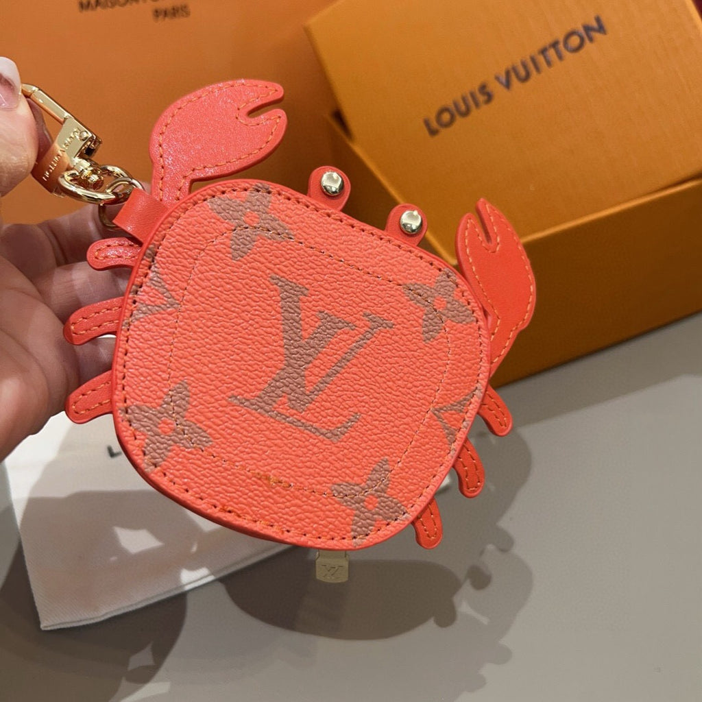 LOUIS VUITTON Canvas Logo Bag Charm Keychain