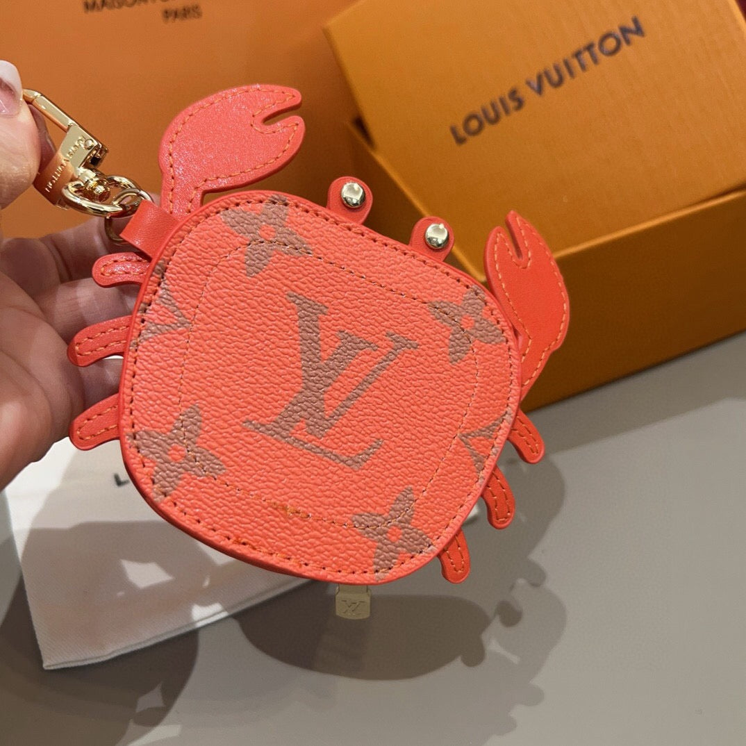 LOUIS VUITTON Canvas Logo Bag Charm Keychain