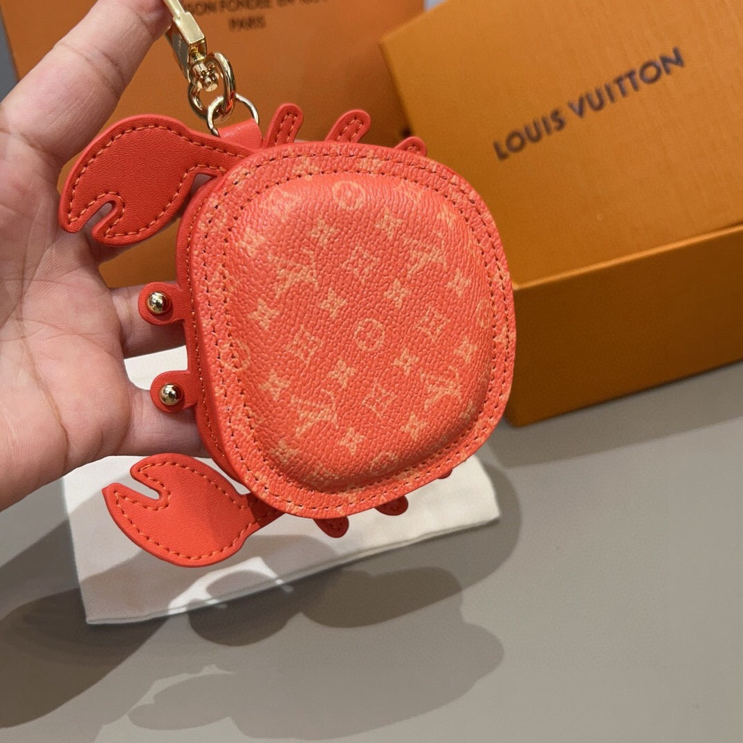 LOUIS VUITTON Canvas Logo Bag Charm Keychain
