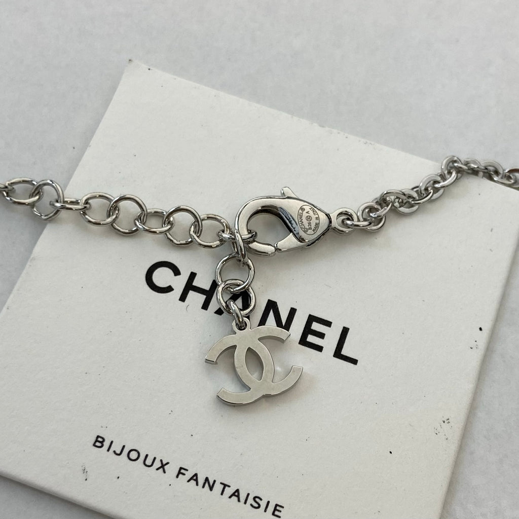 CHANEL Crystal Enamel Tassel Earrings