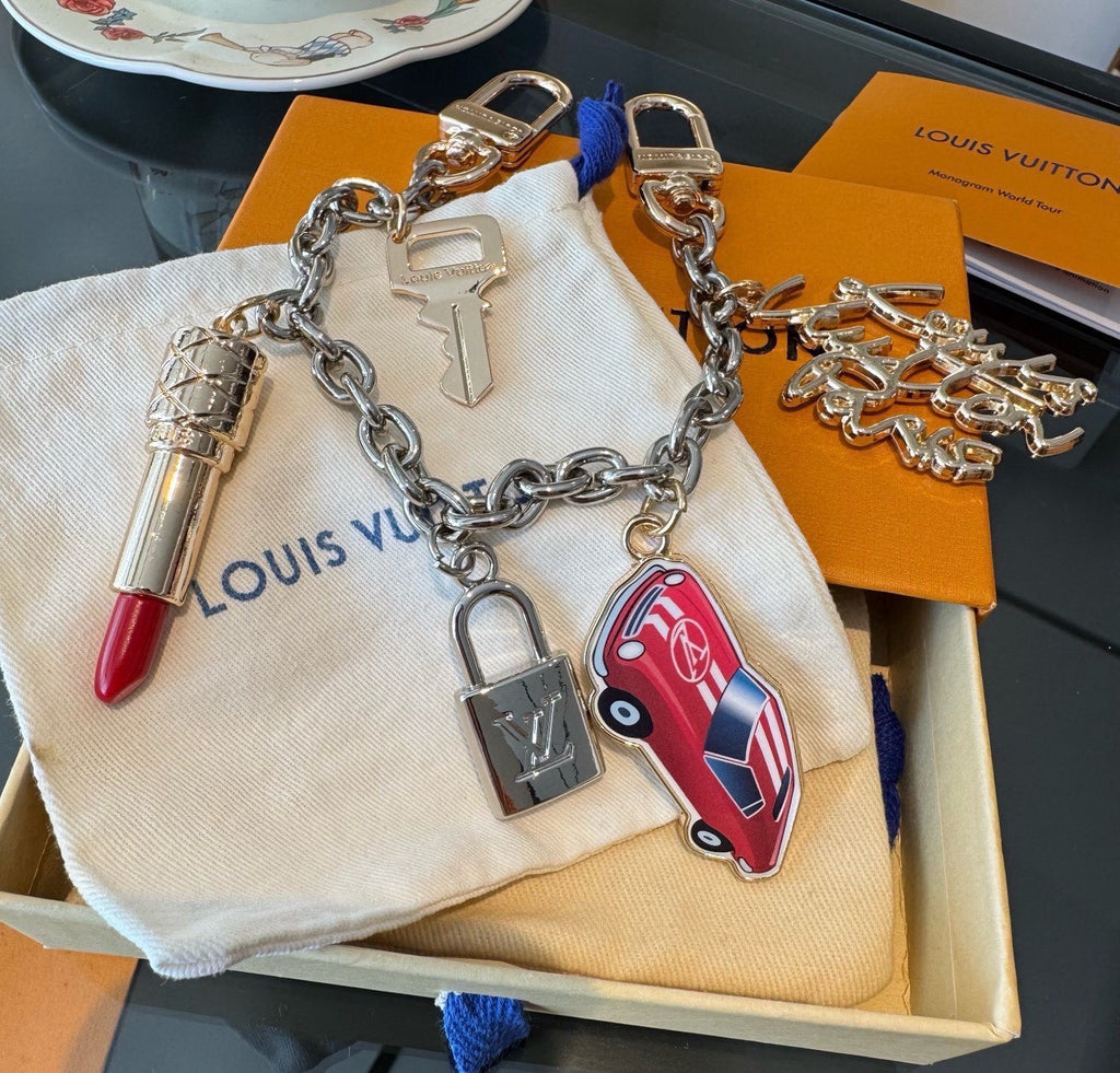 LOUIS VUITTON Logo Bag Charm Keychain