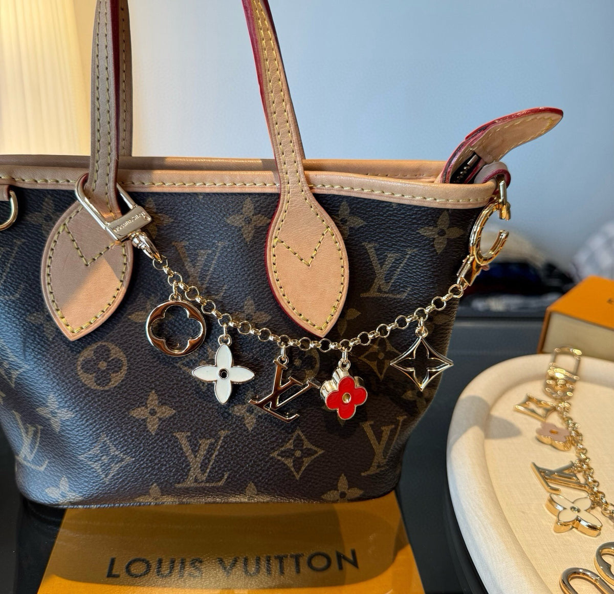 LOUIS VUITTON Canvas Bag Charm Keychain
