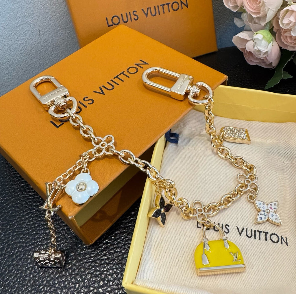 LOUIS VUITTON Metal Bag Charm Keychain
