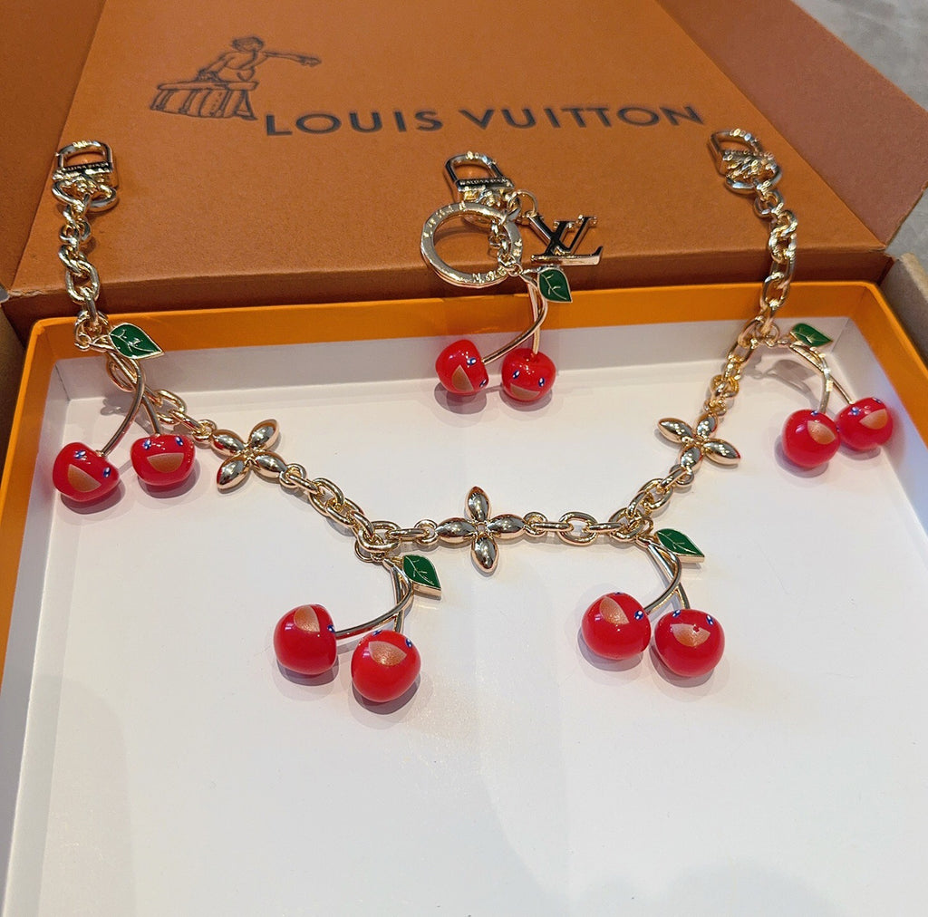 LOUIS VUITTON Logo Bag Charm Keychain