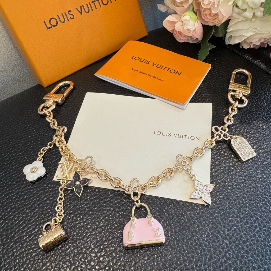 LOUIS VUITTON Metal Bag Charm Keychain