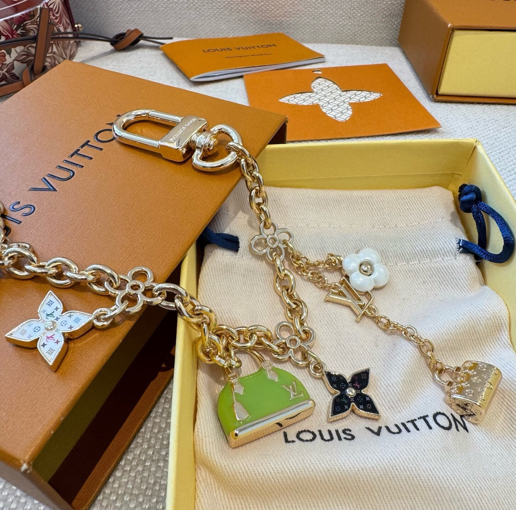 LOUIS VUITTON Metal Bag Charm Keychain