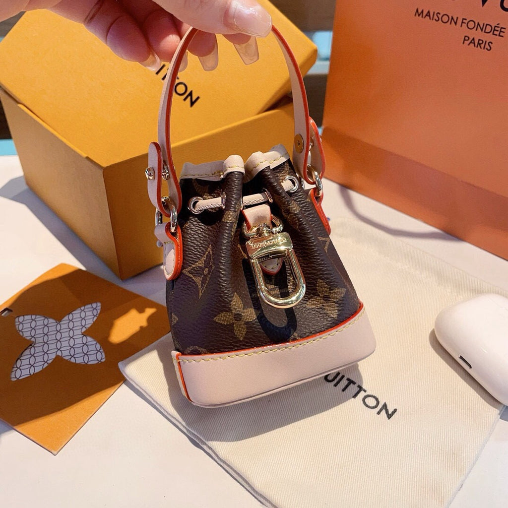 LOUIS VUITTON M00818 Leather Canvas Mini Bag Bag Charm