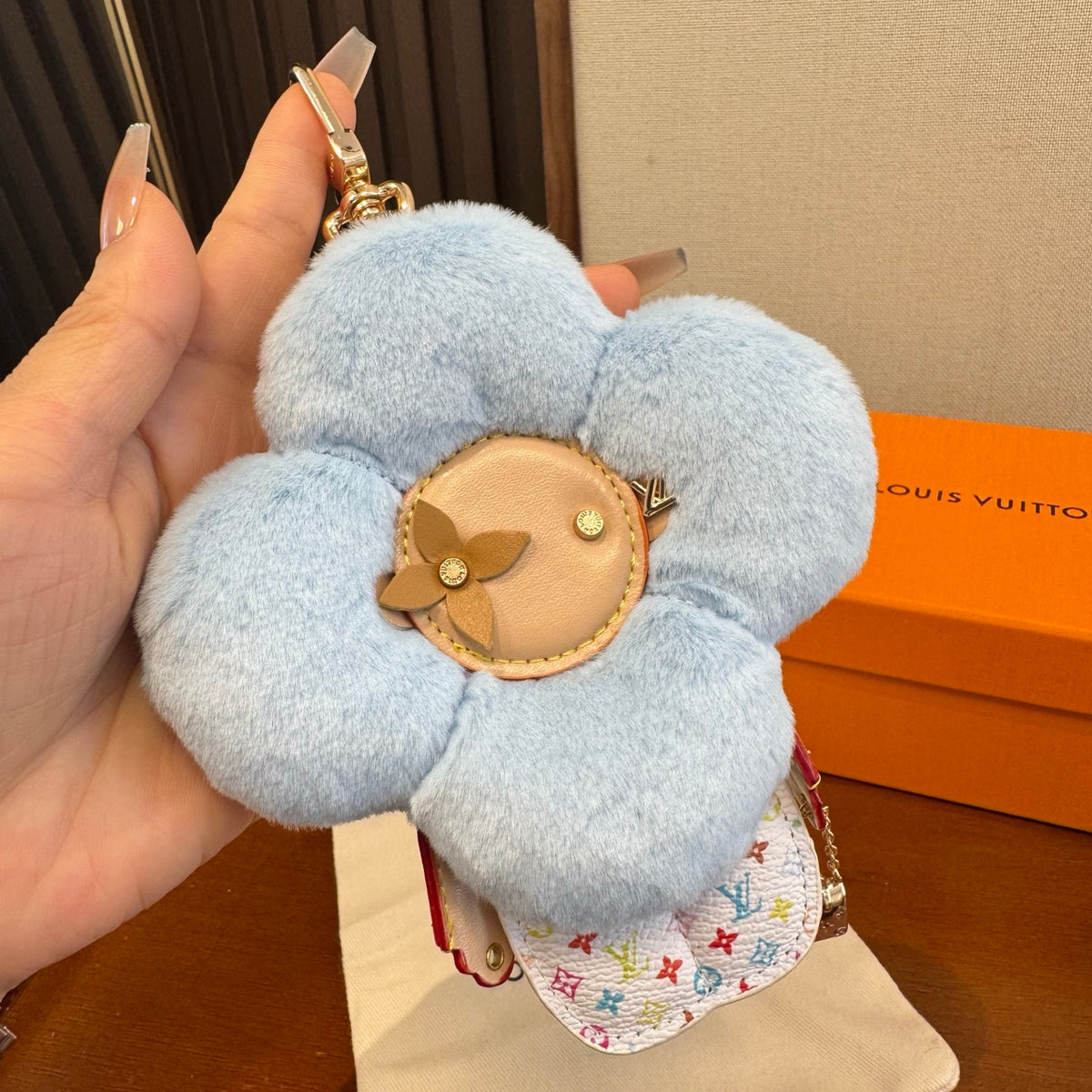 Faux Fur Bag Charm Keychain