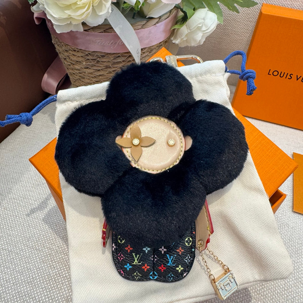 Faux Fur Bag Charm Keychain