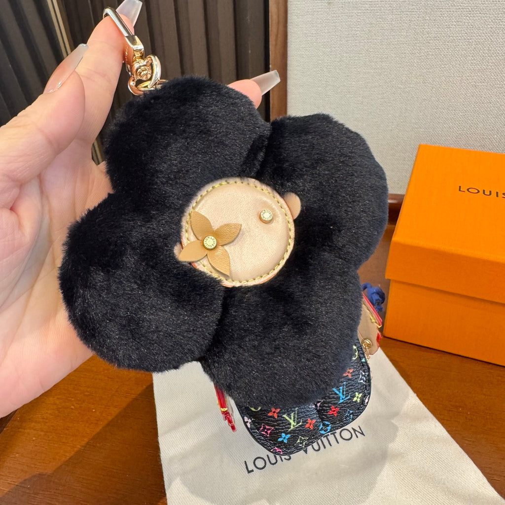 Faux Fur Bag Charm Keychain