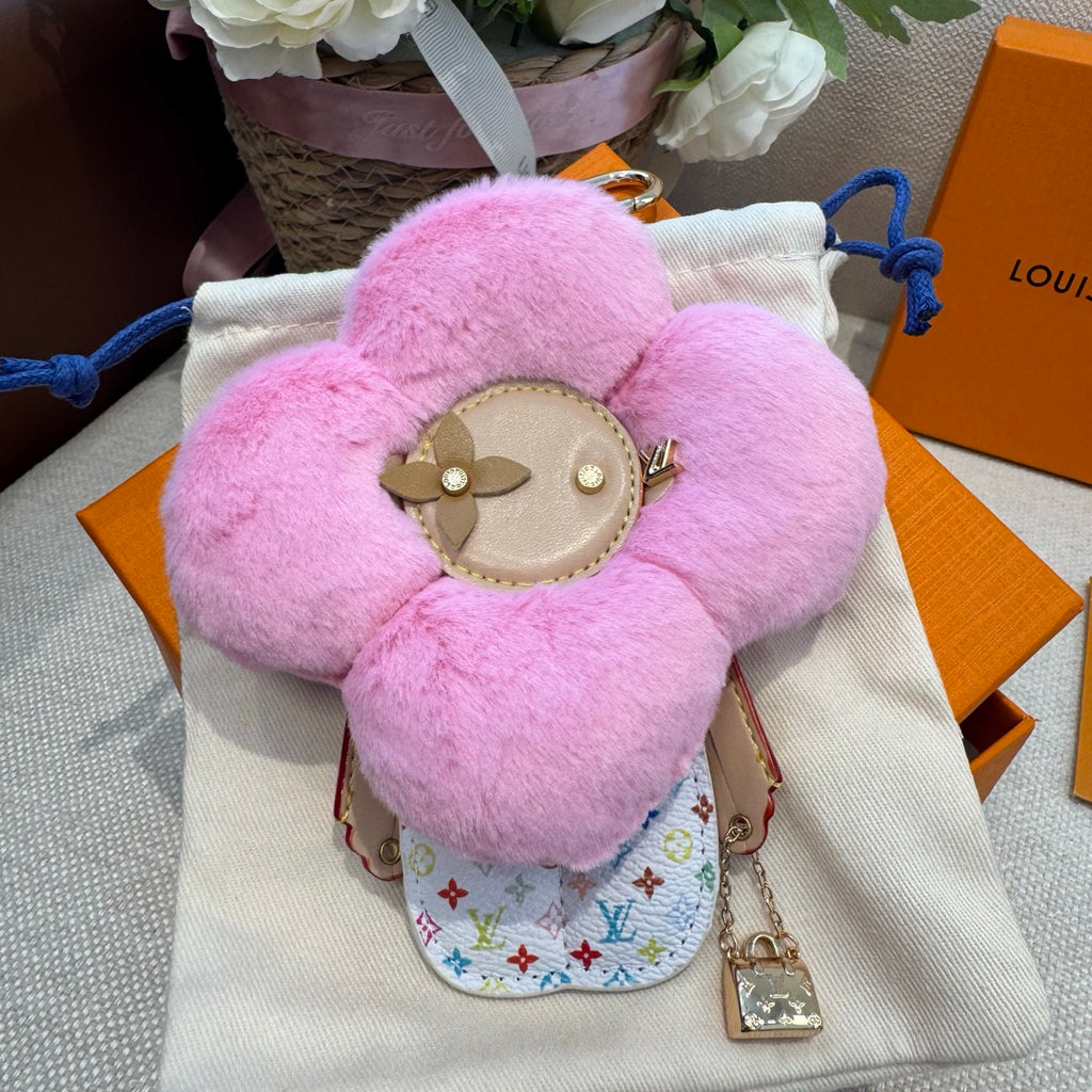 Faux Fur Bag Charm Keychain