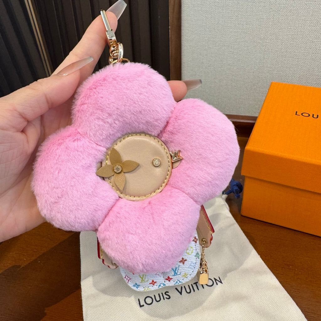Faux Fur Bag Charm Keychain