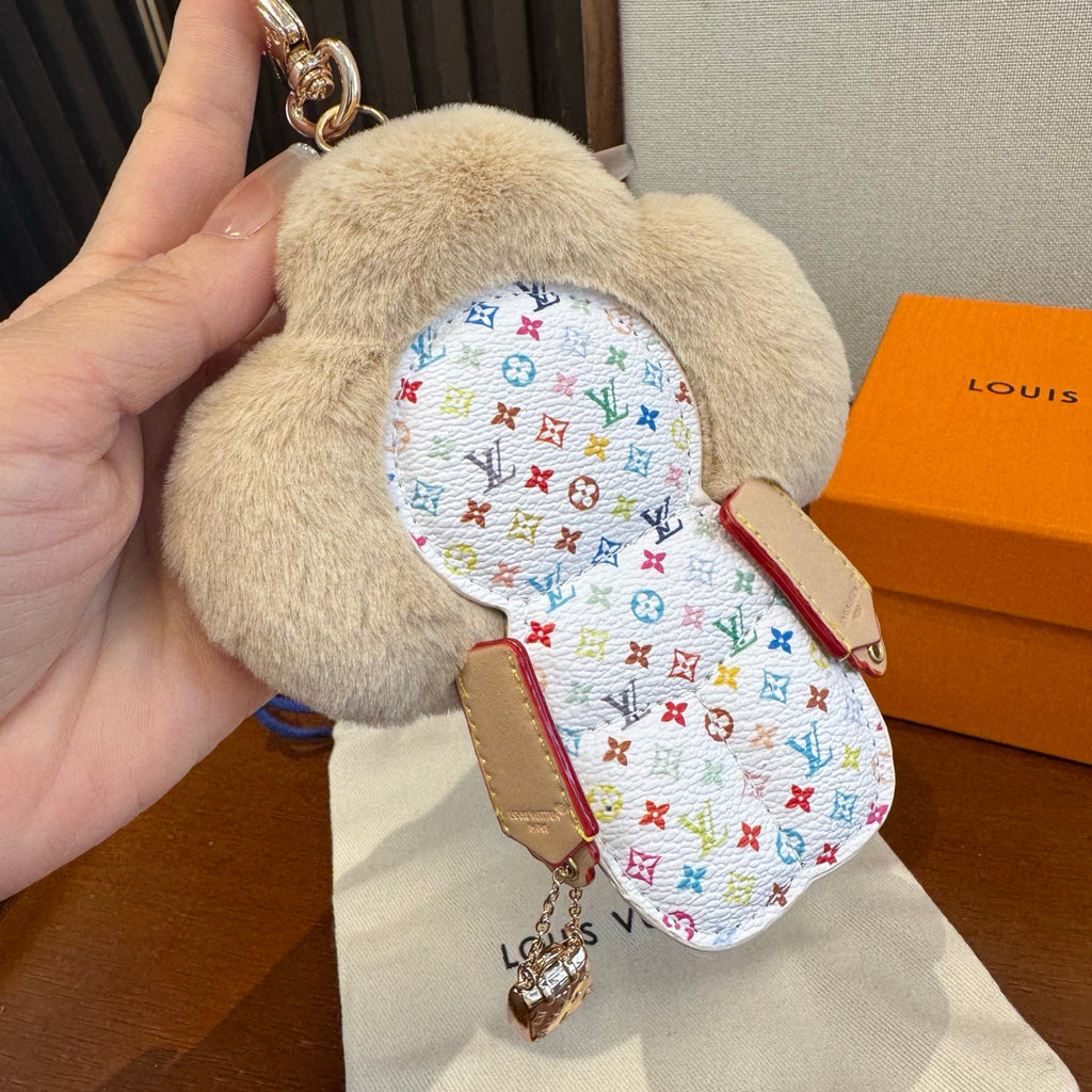 Faux Fur Bag Charm Keychain