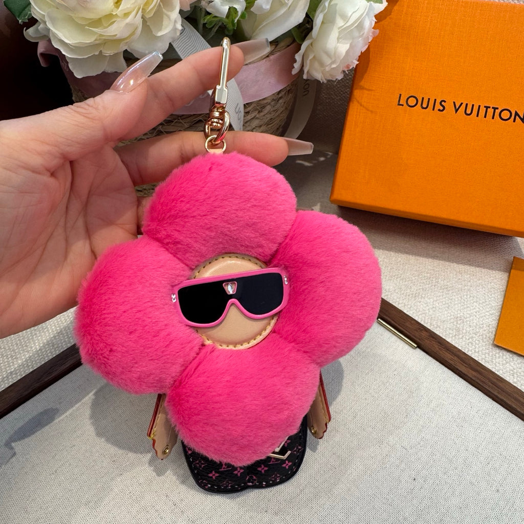Faux Fur Bag Charm Keychain