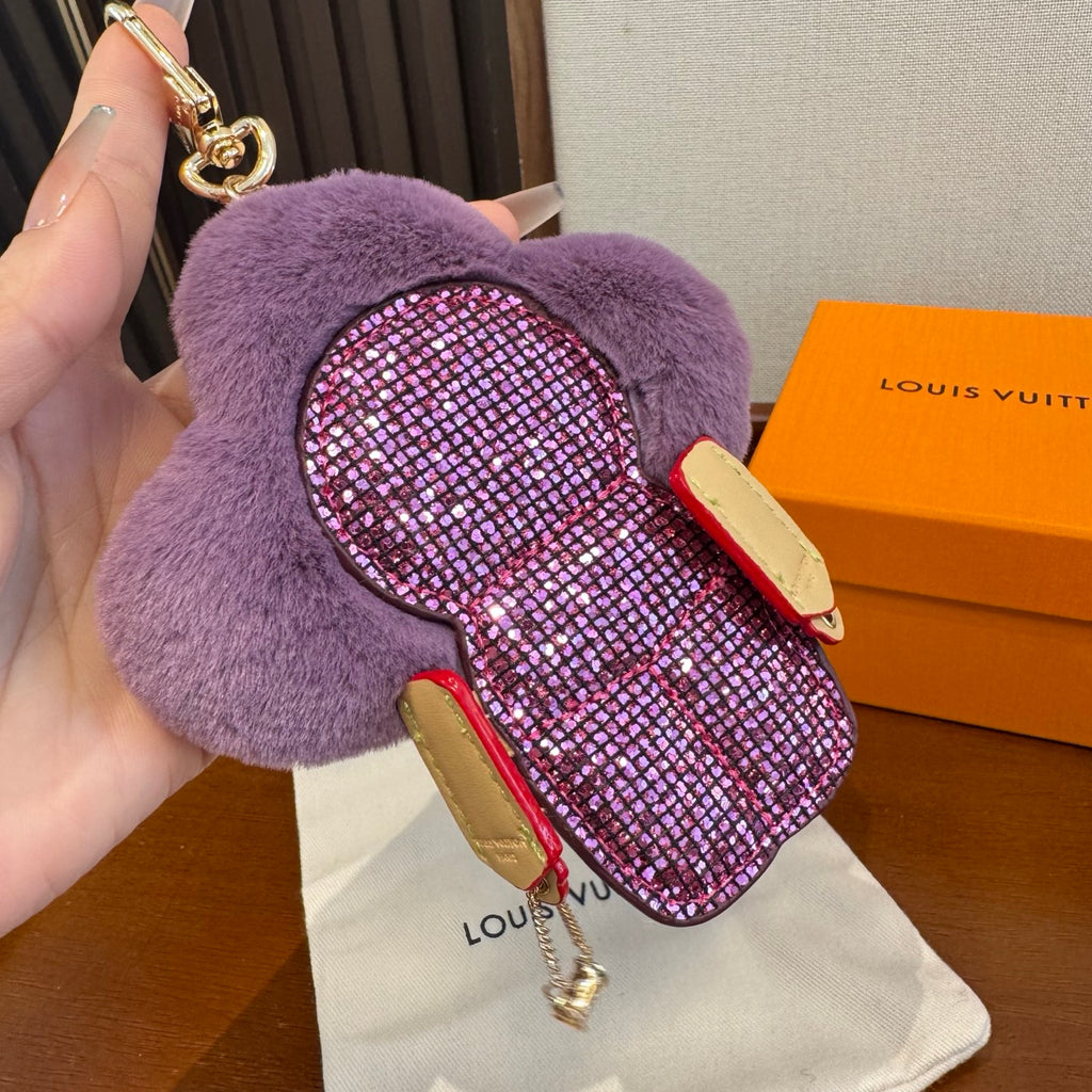 Faux Fur Bag Charm Keychain