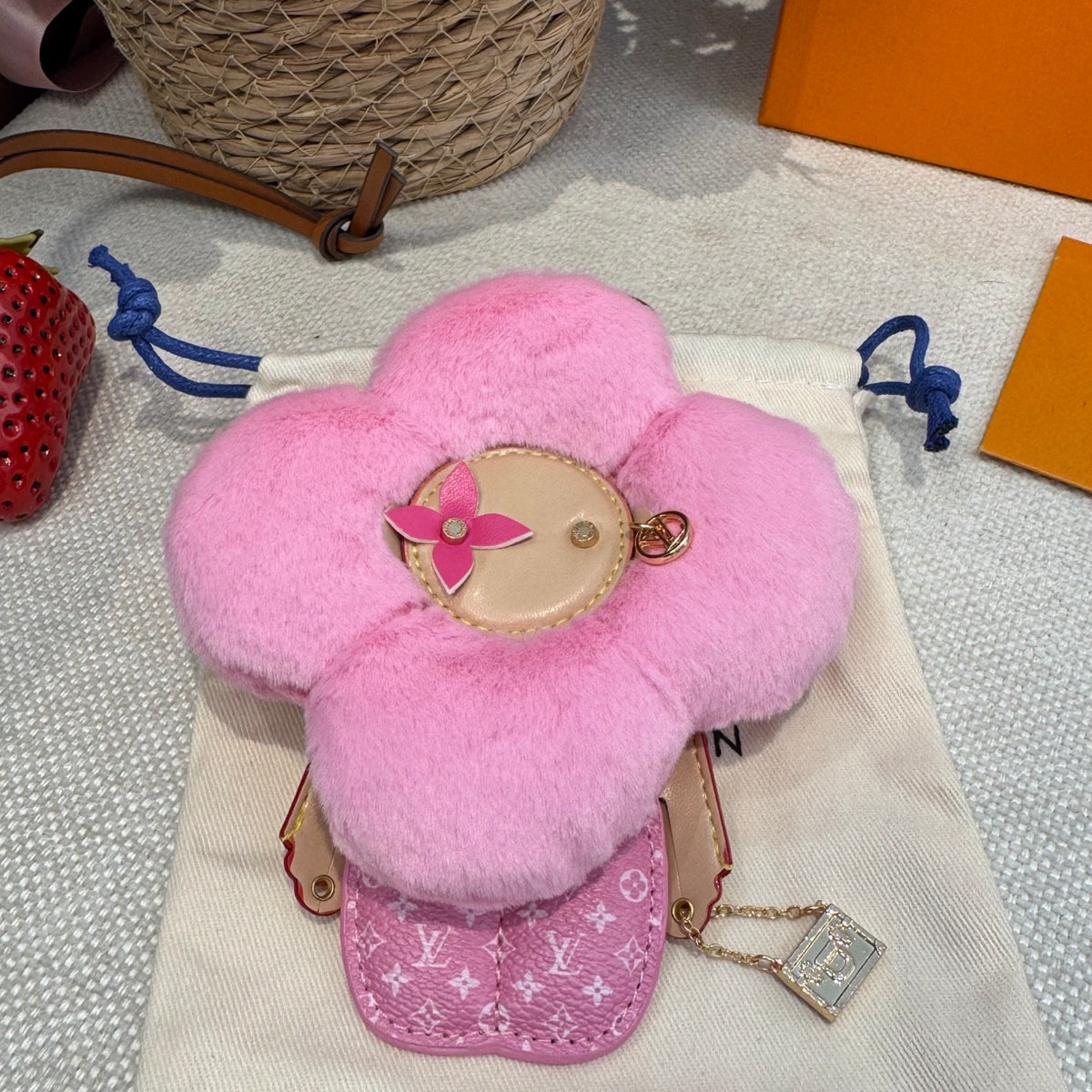 Faux Fur Bag Charm Keychain