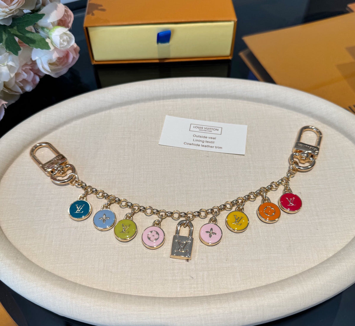 LOUIS VUITTON Metal Bag Charm Keychain