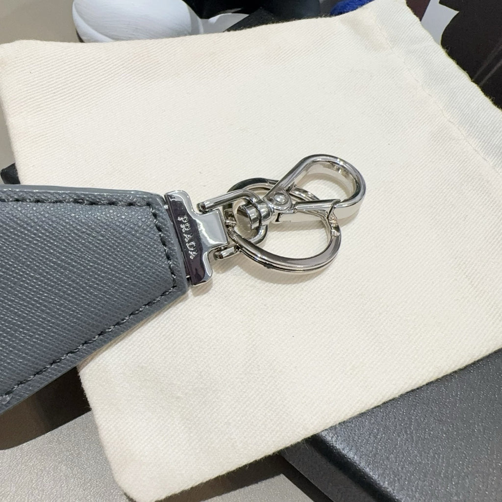 PRADA Logo Bag Charm Keychain