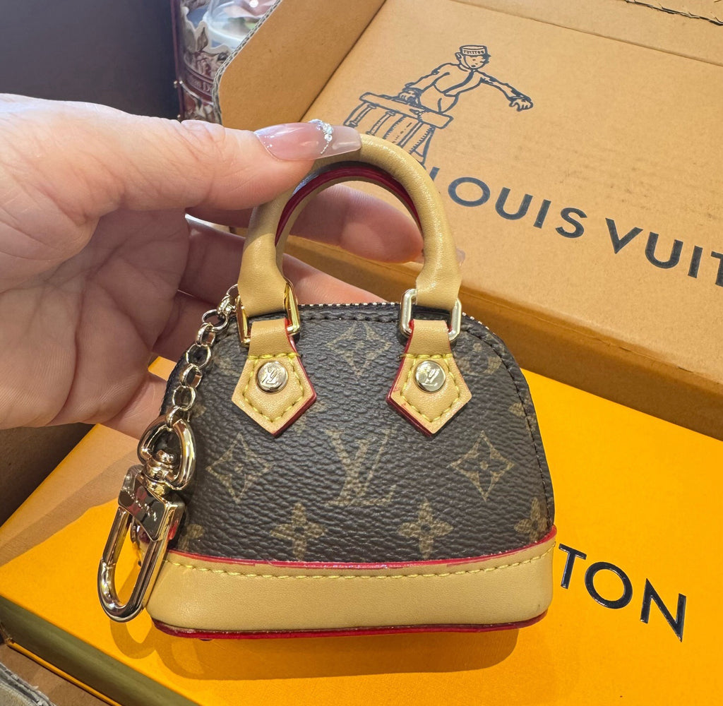 LOUIS VUITTON Canvas Metal Mini Bag Bag Charm