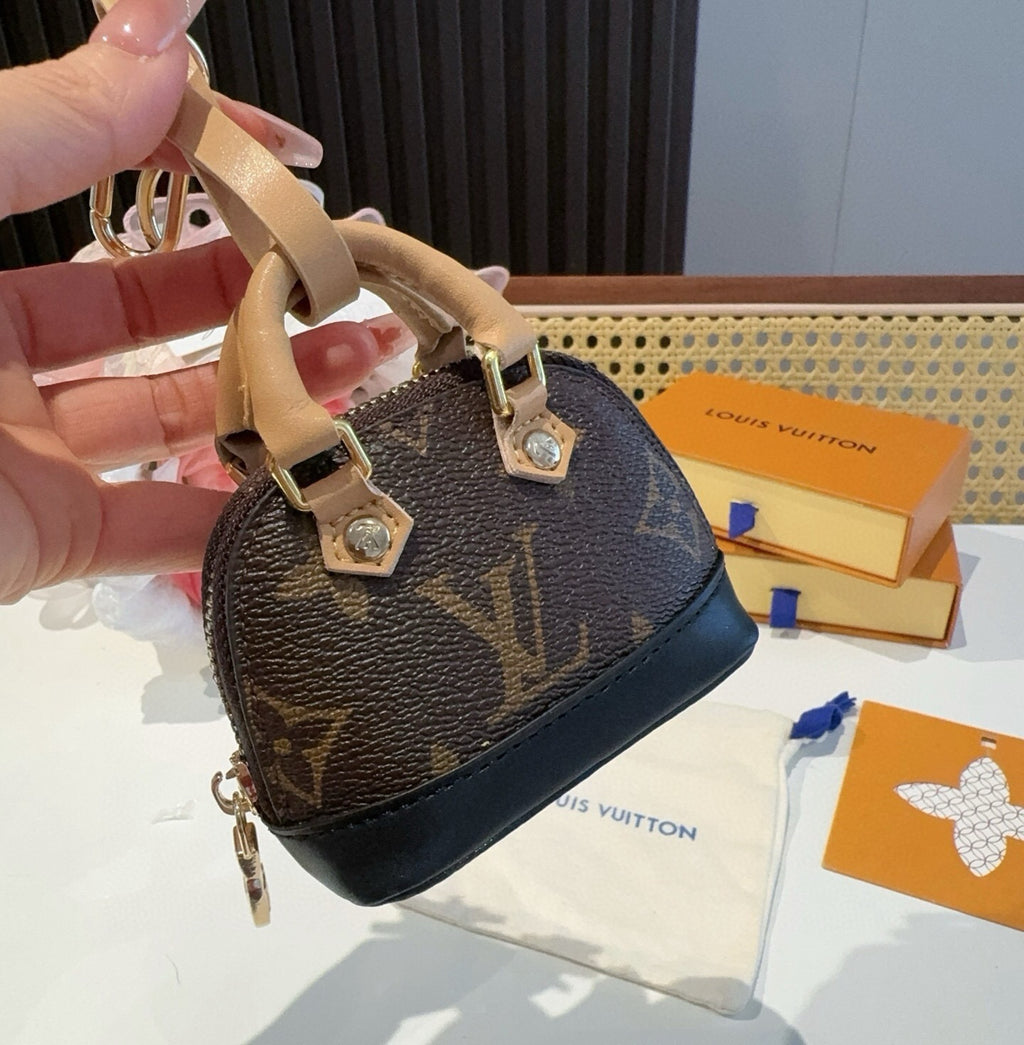 LOUIS VUITTON Canvas Metal Mini Bag Bag Charm